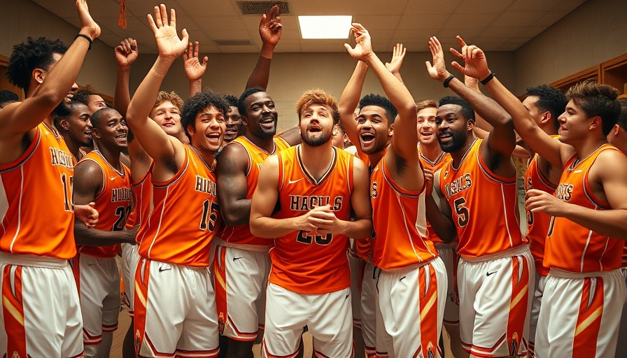 UT Basketball Coaching Change celebration in locker room.