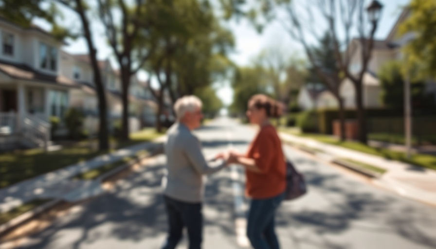 Street scene with figures, Houston gun violence response