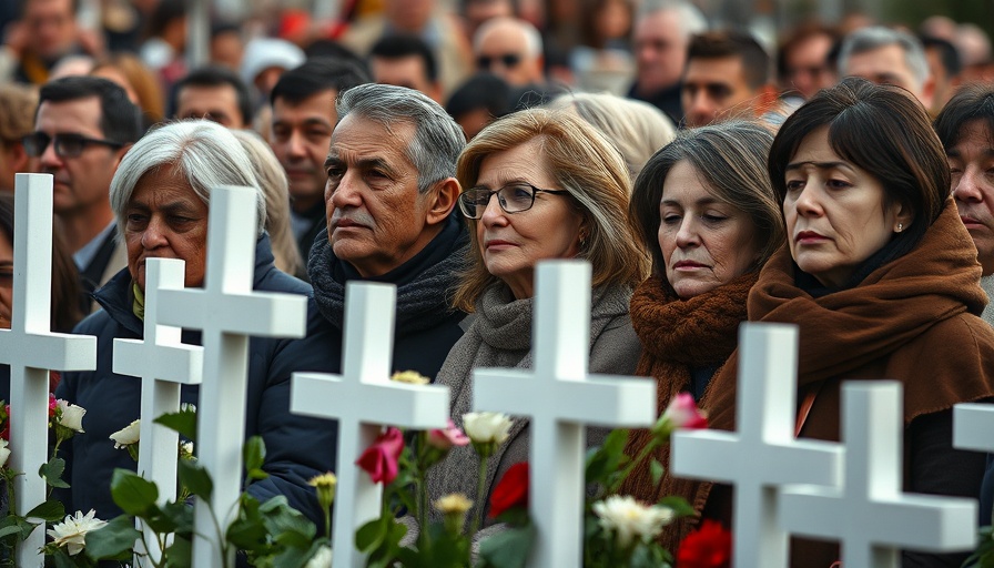 Mourners at El Paso memorial showing respect and reflection.