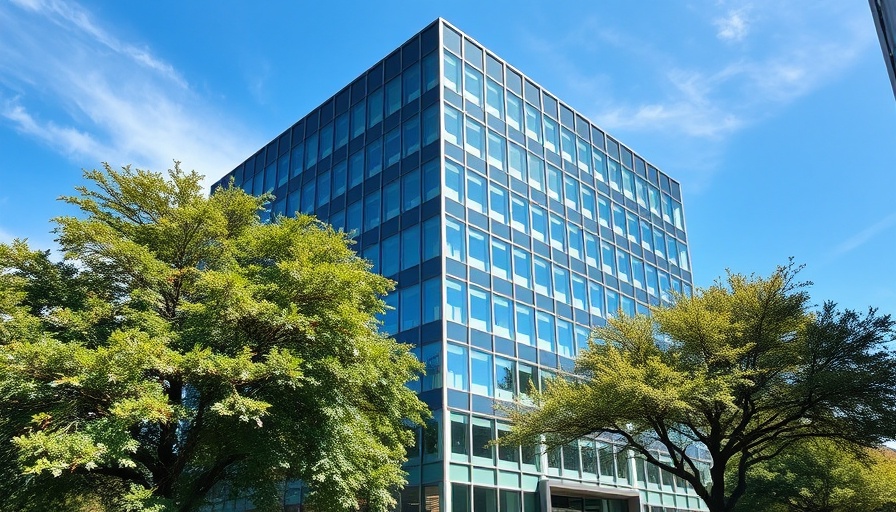 Modern office building in Central Austin reflecting office leasing trends.