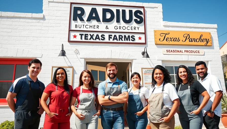 Radius Butcher & Grocery Austin staff standing outside the store.