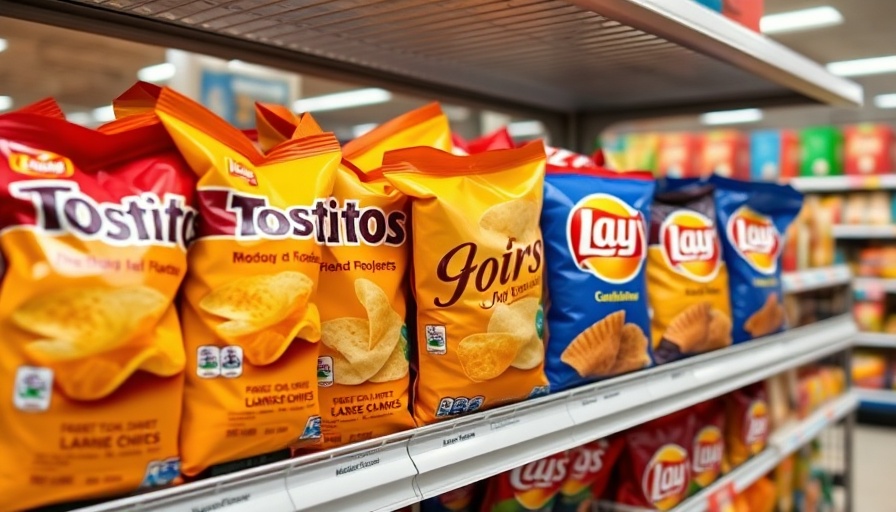 Bags of Tostitos on store shelf relating to Frito-Lay Tostitos recall.