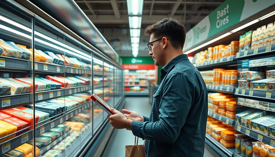 Shopping scene in supermarket reflecting Americans Economic Outlook.