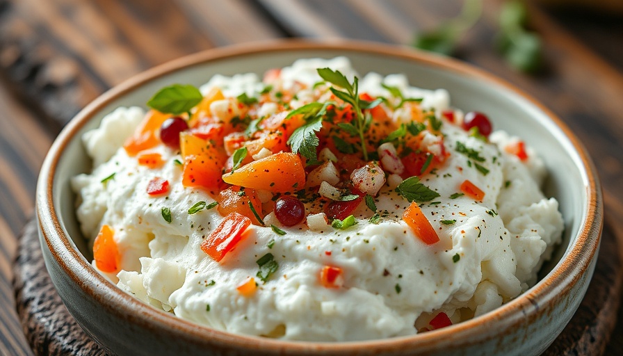 Garnished cottage cheese dish with herbs and spices, Cottage Cheese Recipes for Health Boost.