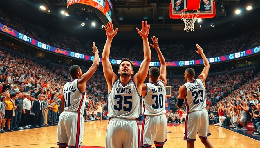 Pistons Winning Season celebration with players in a dynamic scene.