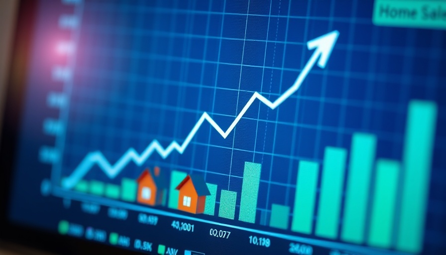 Graph showing Plano home sales growth with house icons.