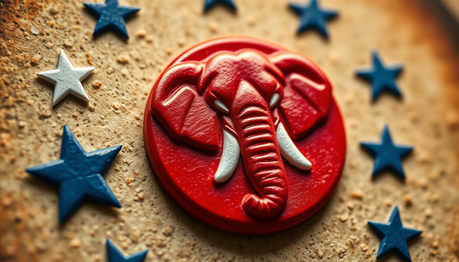 Close-up of GOP elephant logo symbolizing Texas GOP data breach.