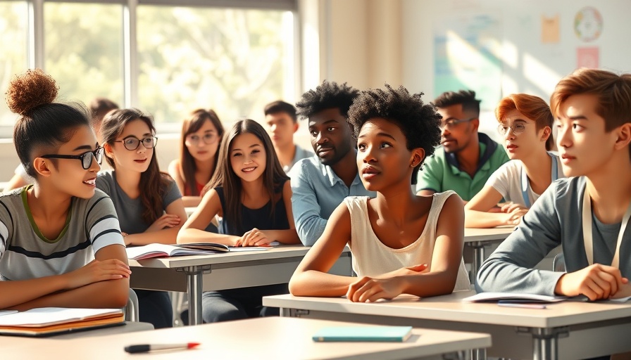 High school students engaged in class discussion during an 8 period school day at Round Rock ISD.
