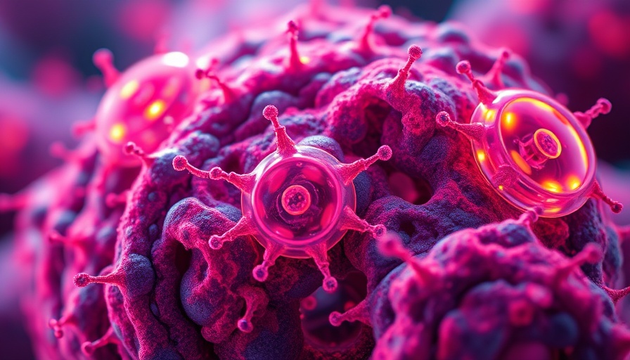 Abstract cancer cell migration representation, brain tumors