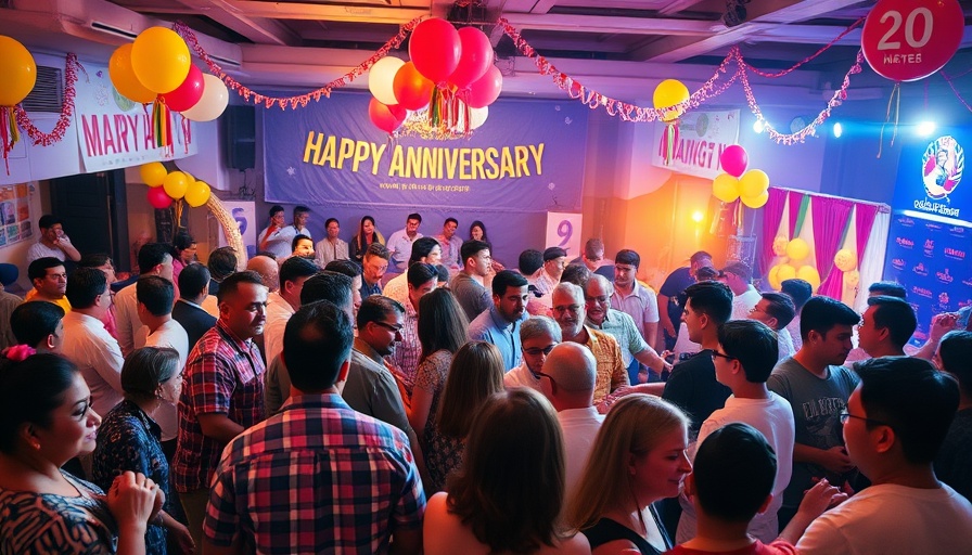 Thundercloud Subs 50 years anniversary celebration with festive decorations.