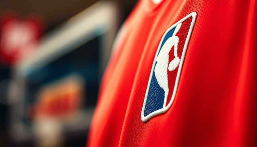 NBA logo on red fabric symbolizing DEI chief transition