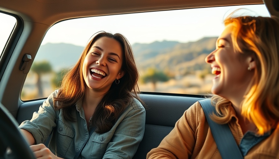 Two women enjoying a funny moment during a road trip in 'Alexander and the Terrible, Horrible, No Good, Very Bad Road Trip'.