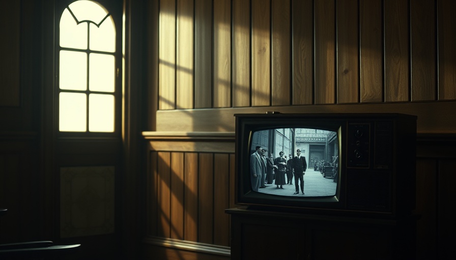 Vintage television in historical room highlighting Oklahoma City bombing docuseries.