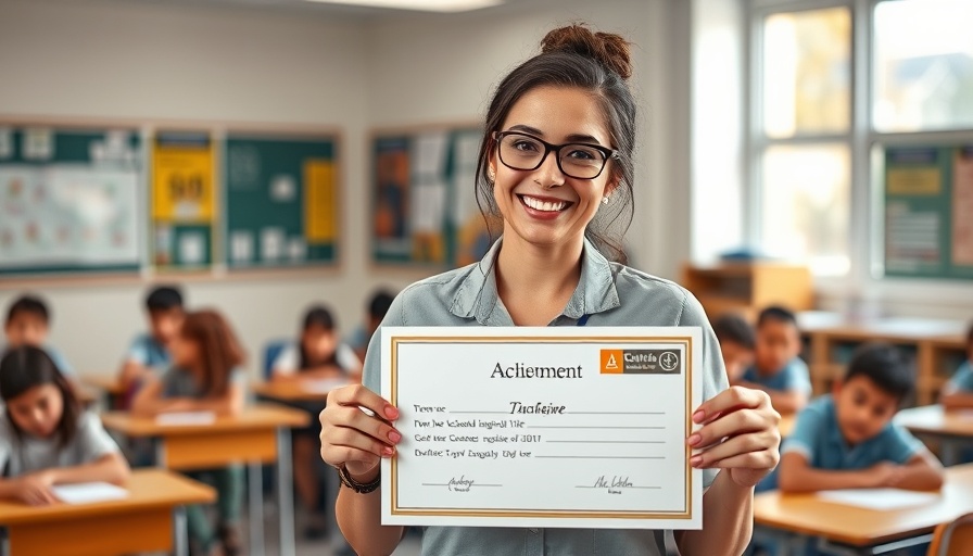 Round Rock ISD teacher receiving incentive allotment in classroom.