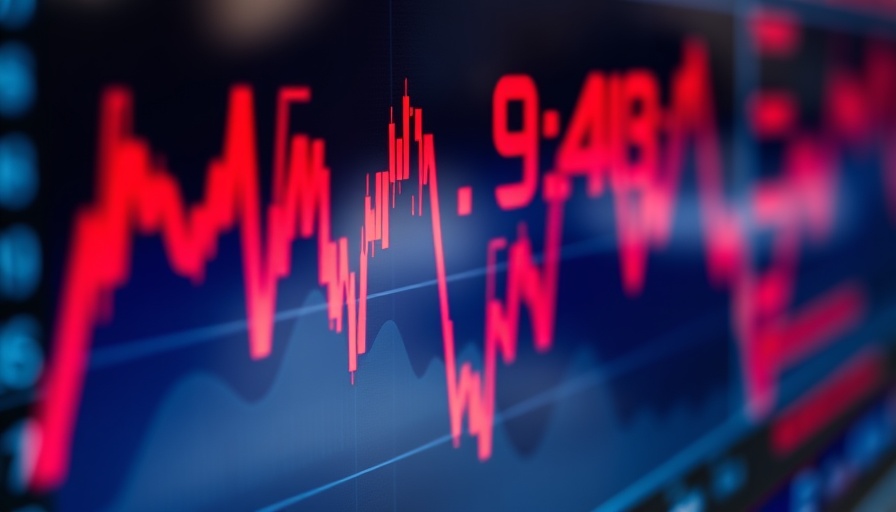 Stock market display with losses linked to Trump's tariffs.