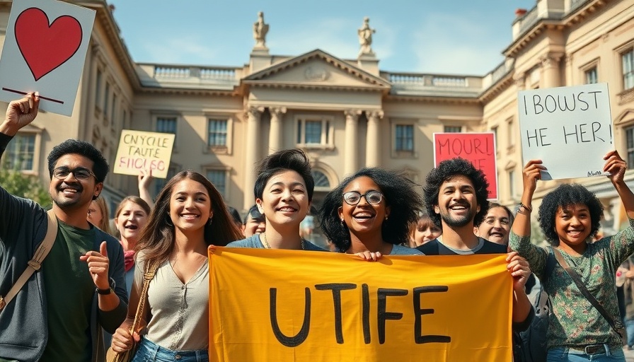 Columbia University activism protest scene with students holding signs
