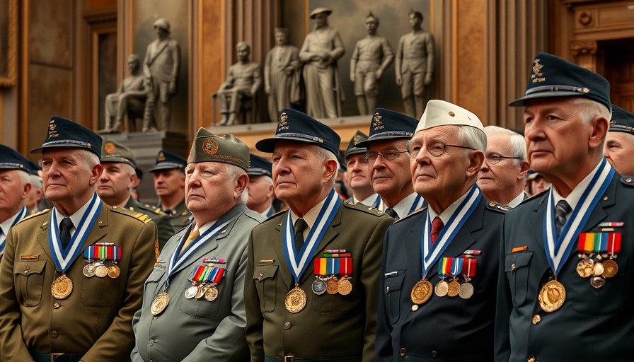 Medal of Honor dedication to fellow soldiers at a formal ceremony with veterans.