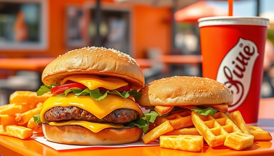 Delicious cheeseburgers and fries at a San Antonio business.