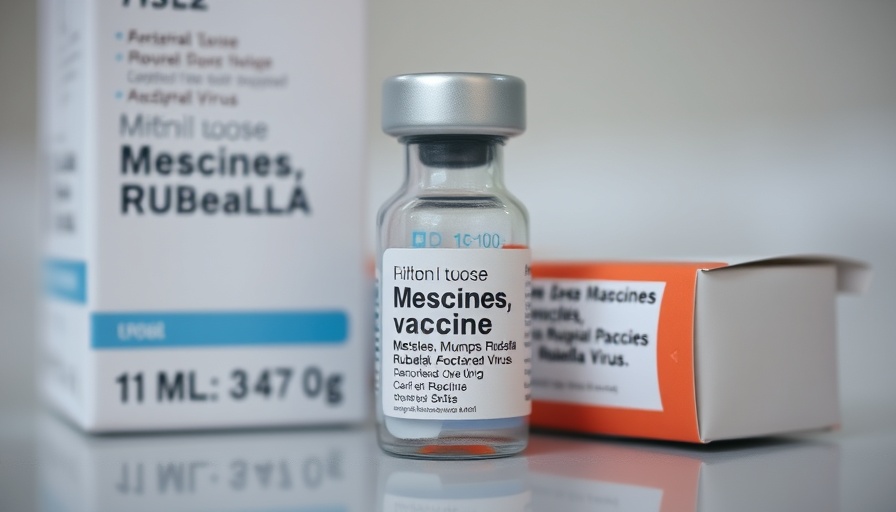 Close-up of measles vaccine vial with packaging for Texas measles outbreak.