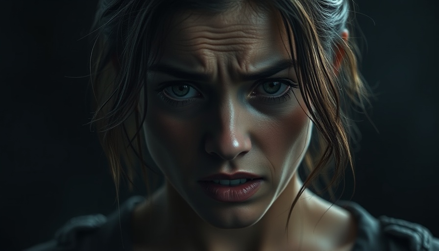 Emotional distress scene depicting mental health impact.