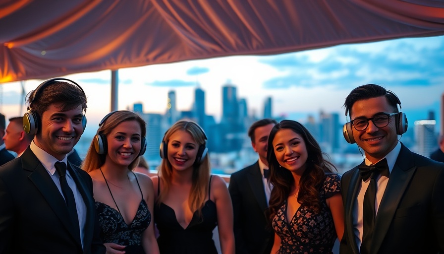 Friends of the Opera Austin enjoying a formal event under a tent.