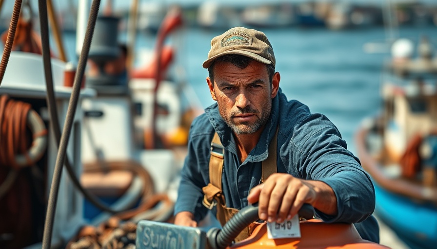 Shrimpers working on boat; Support for Trump's tariffs in Gulf.