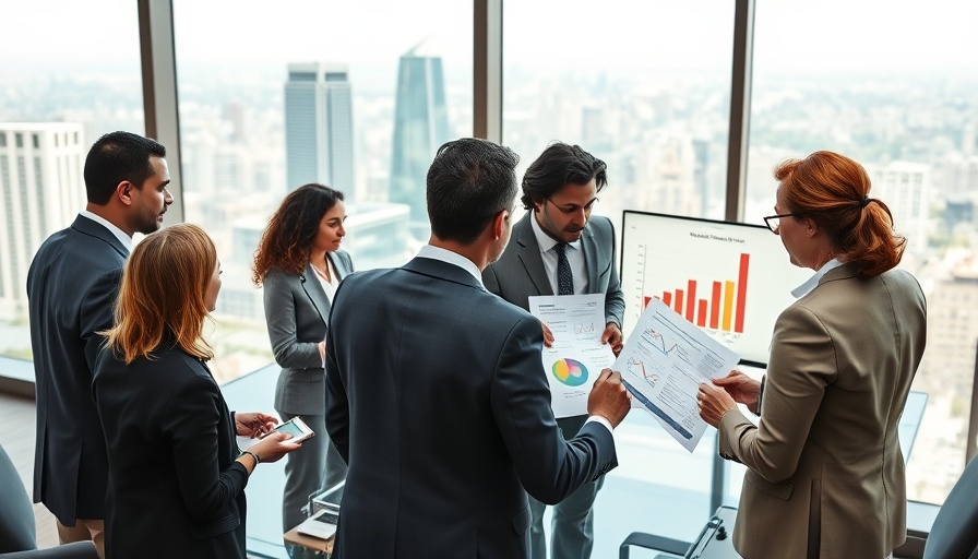 Professionals discussing Texas business tax cuts in a conference room.