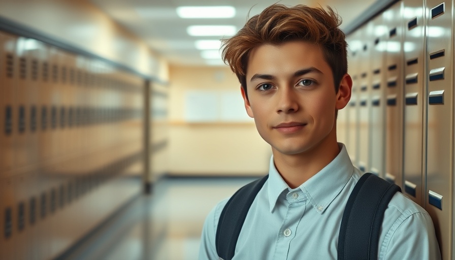 Nicky Katt actor in a school hallway setting, confident pose.