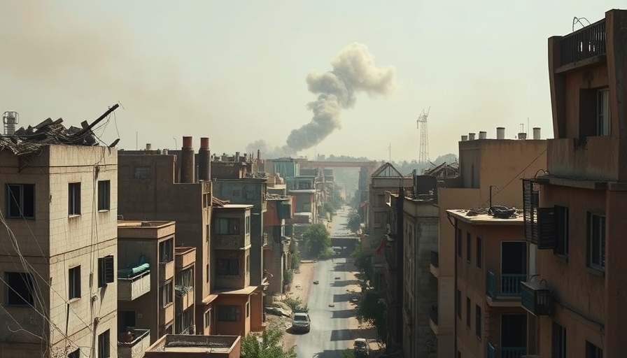 Aftermath of Sudan paramilitary attacks in an urban landscape.
