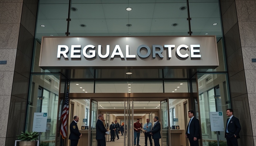 Formal regulated building entrance related to credit card late fees regulation.