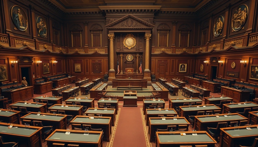 Legislative chamber in focus, representing Texas House education funding bill.