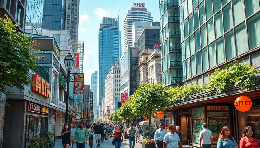 Vibrant cityscape depicting bustling Austin local news scene.