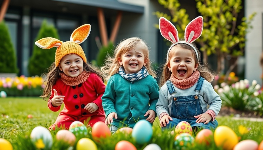 Children celebrate Easter in Austin with egg hunt.