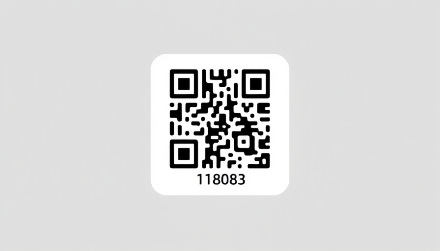 Monochrome QR code with numeric code for austin crime reports.