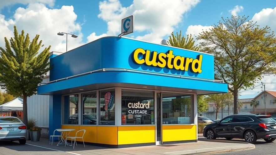 Vibrant custard shop in Houston, showcasing local dessert culture and supporting new restaurants.