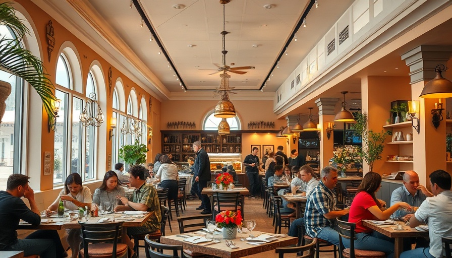 Inviting interior of fast-casual Mediterranean restaurant in Leander.