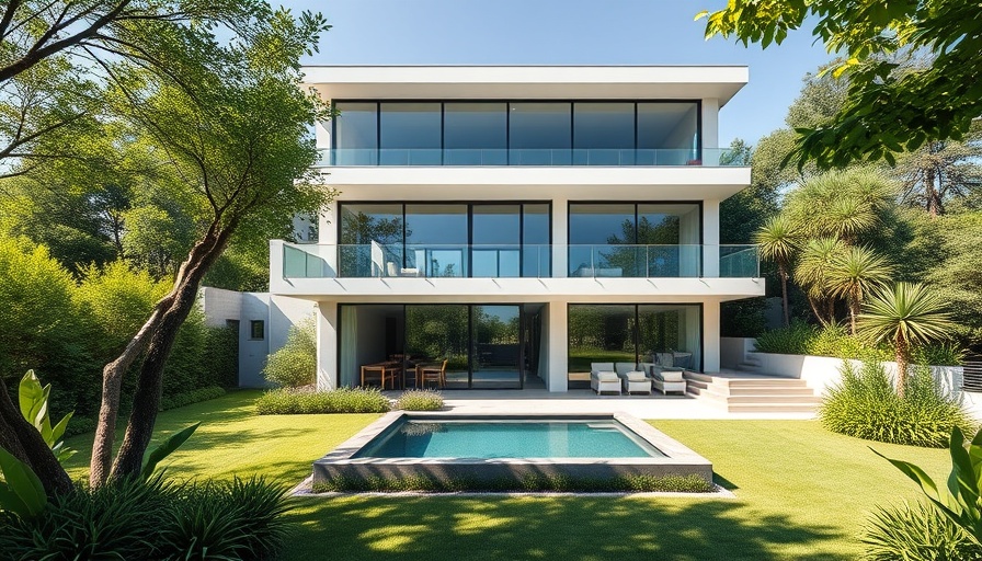 Modern house by Austin home design professionals with pool.