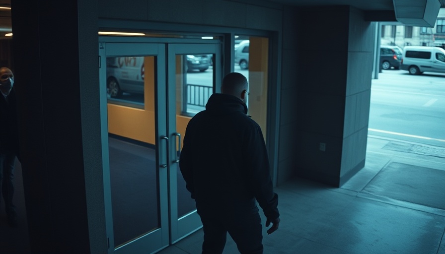 Security footage of person in dark clothing, Austin crime reports.