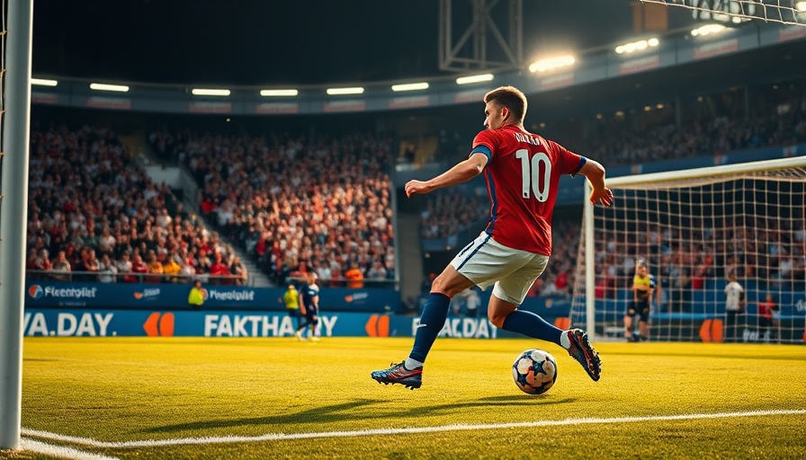 Mikel Merino's assist season goal depicted in dynamic soccer match scene.