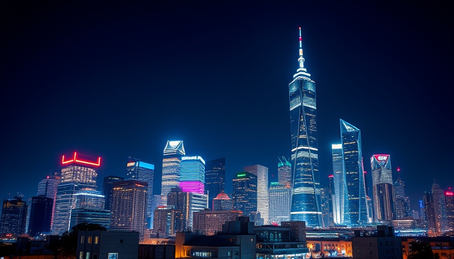 Modern cityscape at night highlighting best cities to start a business in 2025.