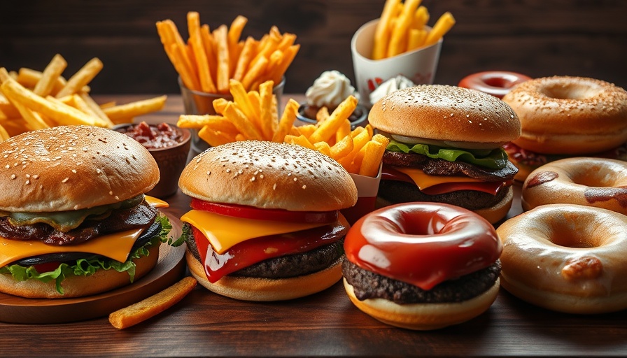 Unhealthy high-fat high-sugar foods impacting cognitive function.