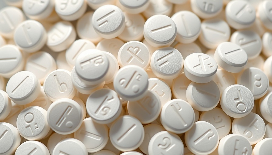 Close-up of white pills symbolizing overdose deaths decline in Travis County.