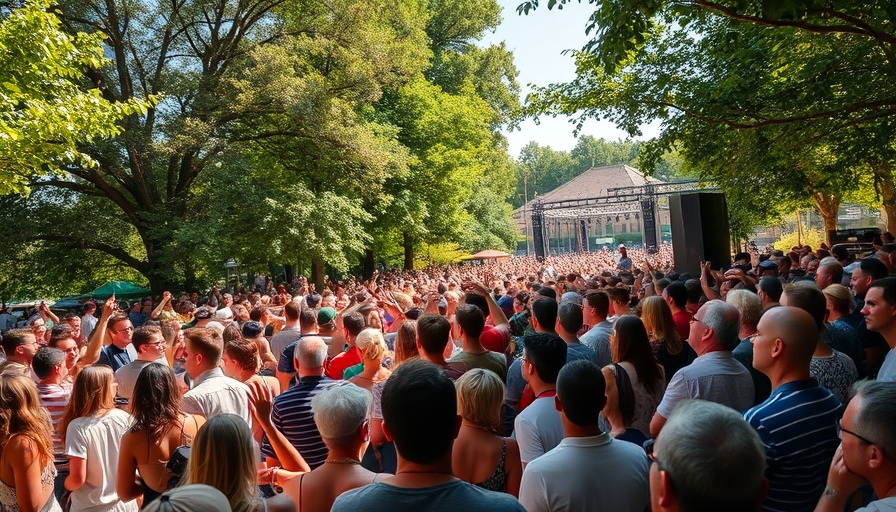 Live band performance at Austin outdoor venue, vibrant crowd enjoying.