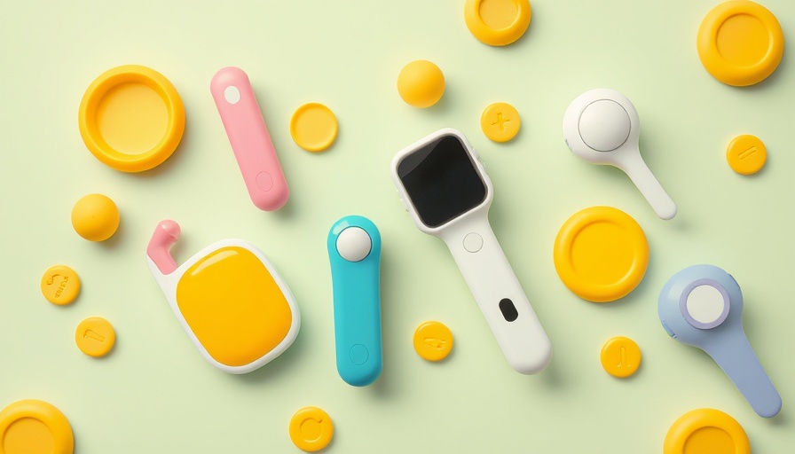 Colorful modern wellness devices for health and wellness
