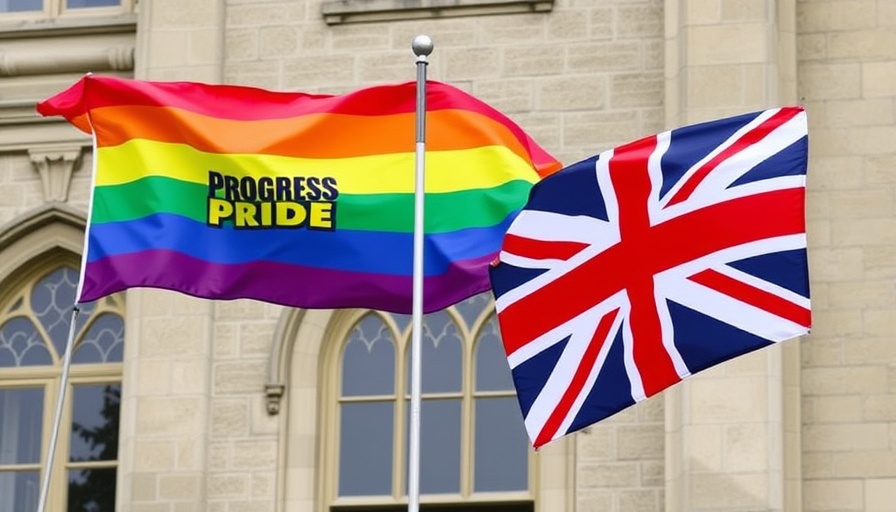 Flags representing UK pool organization trans-athlete policy.
