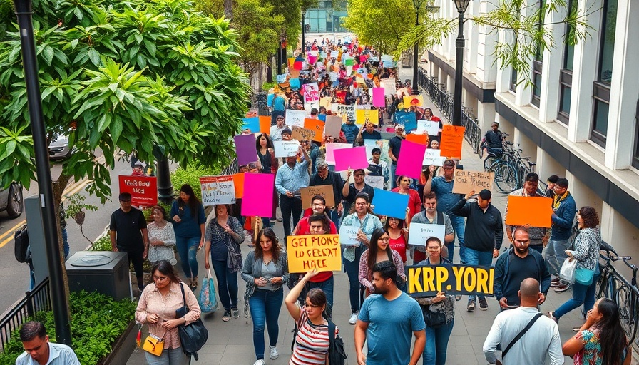 Aerial view of protest supporting HISD principal lawsuit.