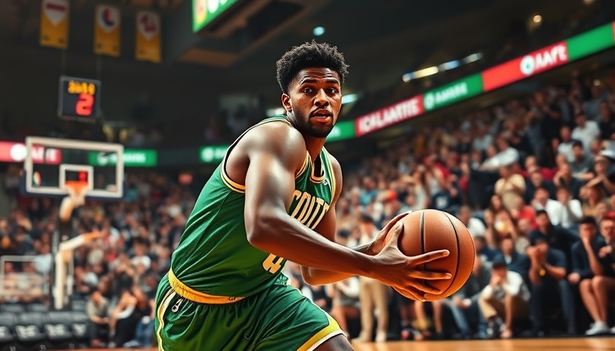 NBA highlights: basketball player in green jersey during a game.