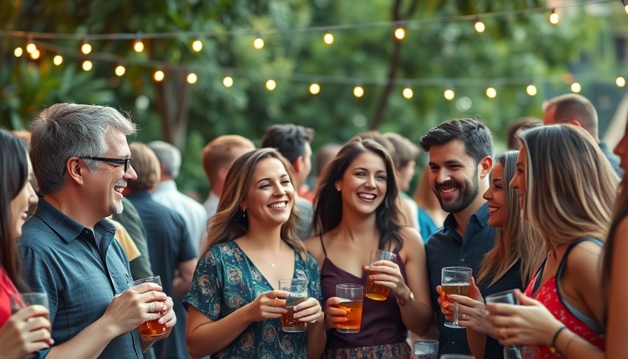 Austin lifestyle gathering, vibrant outdoor event with joyful people.