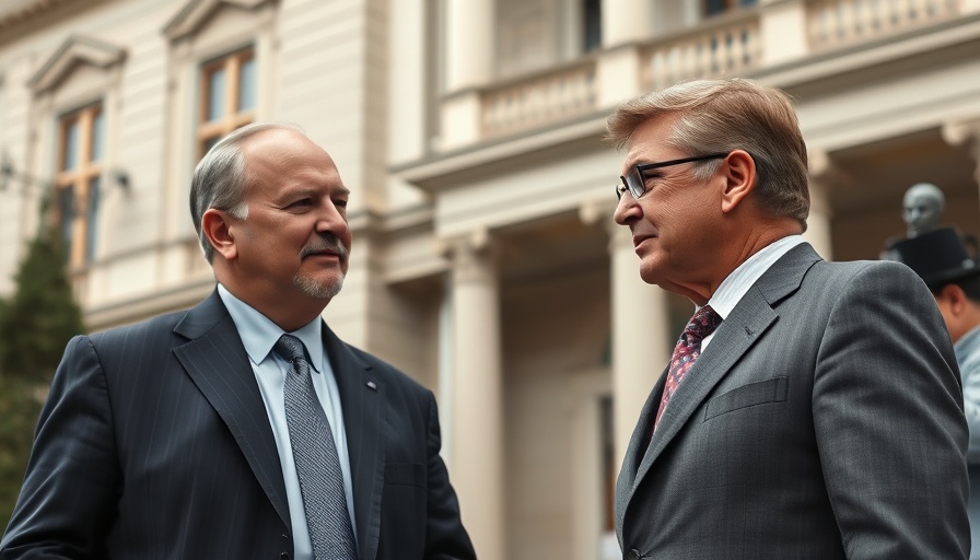 Discussion of U.S.-Norwegian relations between two officials outside.