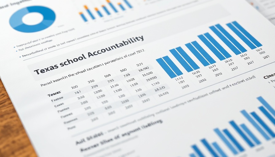 Illustration of Texas school accountability ratings concept.